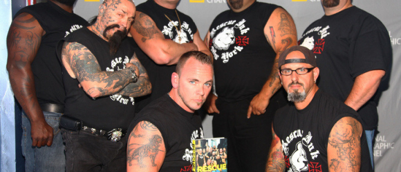 Illustration : "Rescue Ink, a group of bikers that rescues animals from violent or neglectful owners"